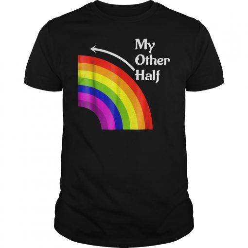 My Other Half Rainbow Left Matching Tee Shirt