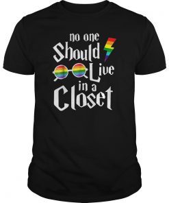 No One Should Live In A Closet LGBT Gay Pride Shirt