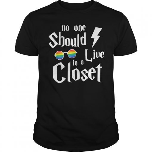 No One Should Live In A Closet Shirt LGBT Awareness Tee