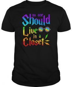 No One Should Live In A Closet T Shirt LGBT Gay Pride Gift