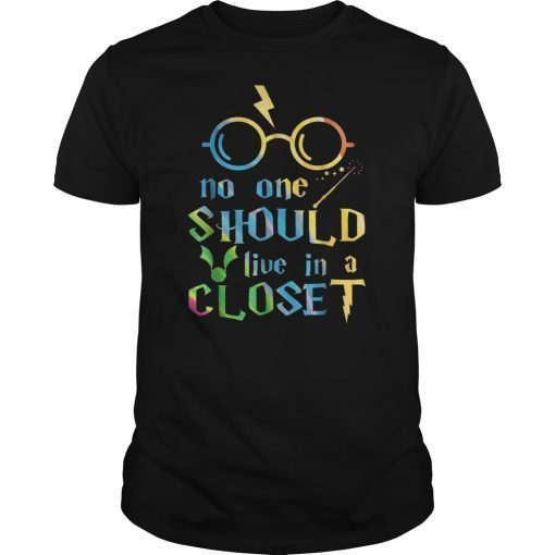 No One Should Live in a Closet TShirt Lesbian Gay Pride Gift