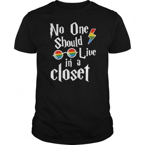No one Should Live In a Closet TShirt LGBT gay Pride