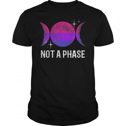 Not A Phase Bisexual Flag Shirt LGBT Bi Gay Pride Moon Gifts T-Shirt