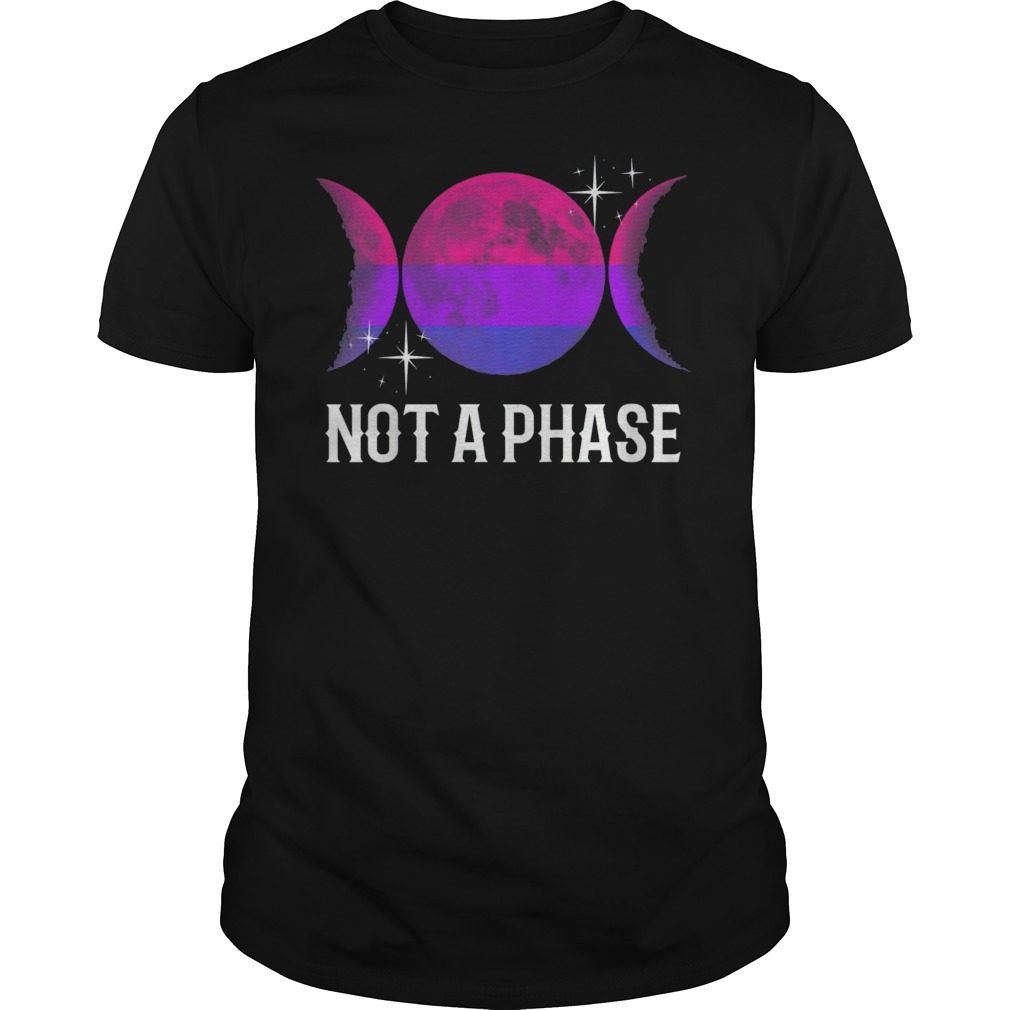 Not A Phase Bisexual Flag Shirt Lgbt Bi Gay Pride Moon Ts T Shirt