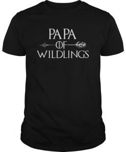 PAPA of Wildlings T-Shirt Funny Fathers Day Gift Tee Shirt Family