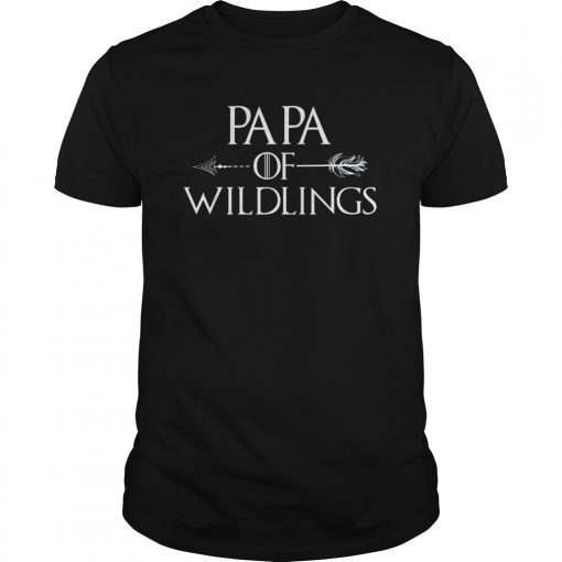 PAPA of Wildlings T-Shirt Funny Fathers Day Gift Tee Shirt Family