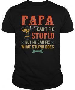 Papa Can't Fix Stupid But He Can Fix What Stupid Does T-Shirt