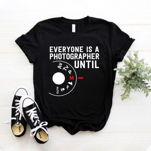 Photographer Shirt ∙ Photography Shirt ∙ Camera ∙ Photography Lover ∙ Everyone Is A Photographer Until Manual Mode ∙ Softstyle Unisex Tee