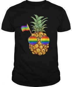 Pineapple LGBT Rainbow Flag Sunglasses Gay Pride T-shirt