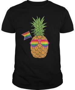 Pineapple Rainbow Flag Hawaiian Gay Pride LGBT Tshirt Gifts