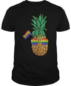 Pineapple Rainbow Flag Hawaiian LGBT Tshirt Gifts