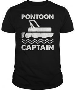 Pontoon Captain Funny Boat Gift T-Shirt
