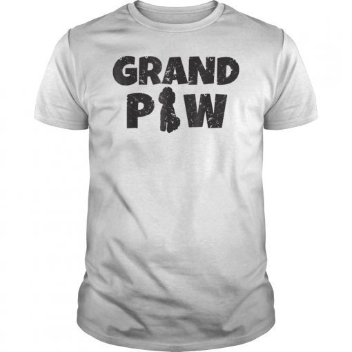 Poodle Grandpa Grand Paw T Shirt Dog Puppy Lovers Grandpaw