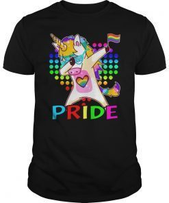 Pride LGBT Gay Be Lesbian Unicorn Dabbing 2019 T-Shirt