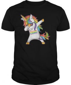 Pride LGBT Gay Be Lesbian Unicorn Dabbing Funny T-Shirt