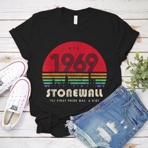 Pride Shirt 50th Anniversary Stonewall 1969 Was A Riot LGBTQ Shirt Rainbow Pride Parade LGBTQ Flag T-Shirt Unisex Tee
