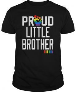 Proud Little Brother Gay Pride Month LGBTQ T-Shirt