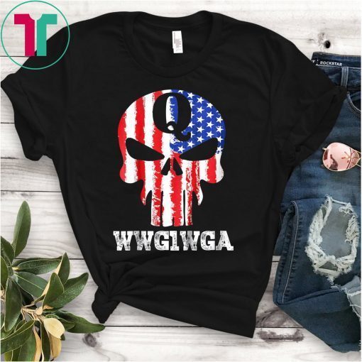 Q anon Skull WWG1WGA Political Conspiracy T-Shirt