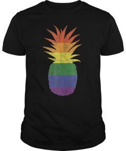 Rainbow Pride Pineapple LGBT Shirt Lesbian Gay Bi Homosexual Tee Shirt