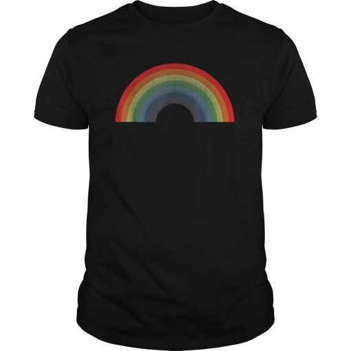 Rainbow Shirt Vintage Retro 80's Style Gay Pride Gift TShirts