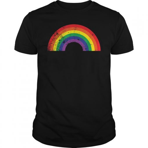 Rainbow Shirt Vintage Retro 80's Style Gay Pride Gift T-Shirts
