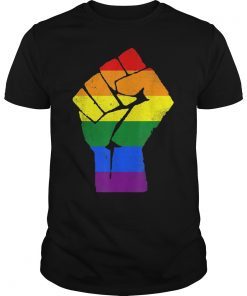 Resist Fist Gay Pride Flag Tee Shirts LGBT Pride Month Gifts