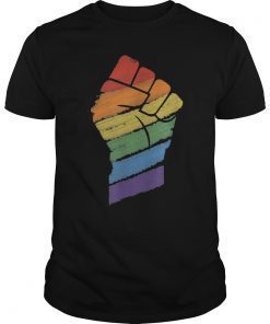 Resist Fist Rainbow Flag Gay Pride Tee Shirts
