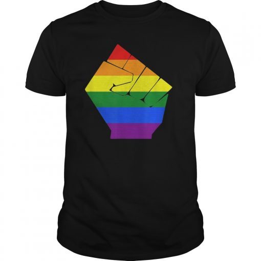 Resist Fist Rainbow Flag Gay Pride Unisex T-Shirt