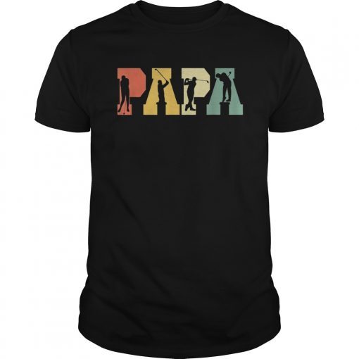 Retro Golfing Papa Tee Shirt