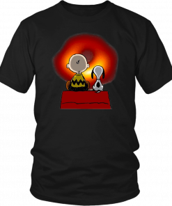 SNOOPY AND CHARLIE BROWN WITH BLACK HOLE SHIRT