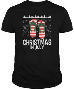 Santa Flip Flop Christmas In July Decorations Gift T-Shirt