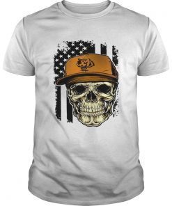 Skull hat Cincinnati Bengals1 American flag shirt