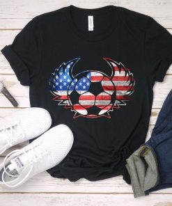 Soccer American Flag Unisex T-Shirt ,Soccer Flag Shirt , Soccer T Shirt , Soccer Gift Idea , USA Flag Soccer Tee , American Flag Soccer Tee
