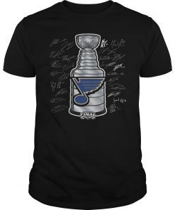 St. Louis Blues 2019 Stanley Cup Champions Signature Tee Shirt