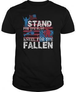 Stand For The Flag Kneel For The Fallen Apparel Shirt Gifts T-Shirt