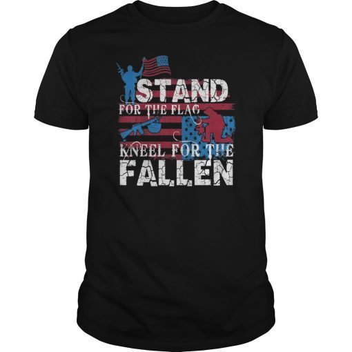 Stand For The Flag Kneel For The Fallen Apparel Shirt Gifts T-Shirt