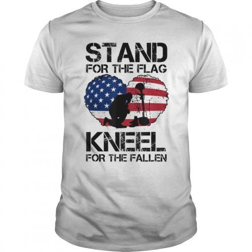 Stand For the Flag Kneel For The Fallen Patriotic T-Shirts