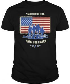 Stand for Flag Kneel for Fallen Armed Forces Memorial Day TShirts
