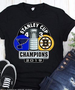 Stanley Cup Champions ST Louis Blues 4 3 Boston Bruins 2019 T-Shirt