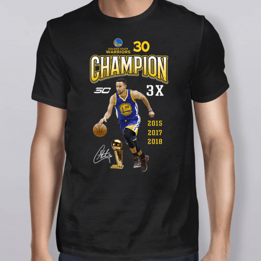 Stephen Curry 30 Champion 3X Tee Shirt