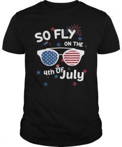 Sunglasses USA Flag Firework 4th Of July Tshirt
