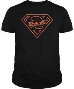 Super Dad T Shirt Father's Day Orange Cool Gift Men Tee Shirt