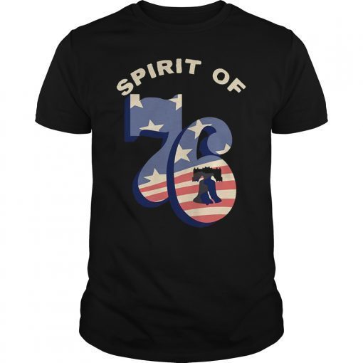 The Spirit of 76 Patriotic Vintage Retro T-Shirt