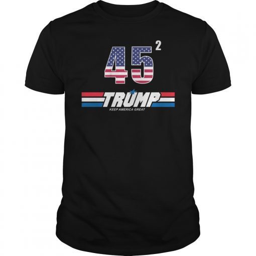 Trump 45 Squared Keep America Great Trump 2020 T-Shirt