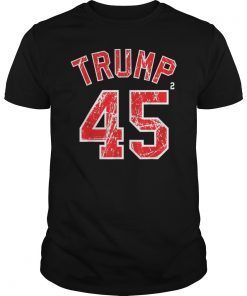 Trump 45 Squared Two Terms Pro Republican Vintage Distressed T-Shirt