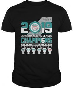UEFA Champions League 2019 Champio6ns Liverpool FC shirt