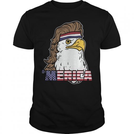 USA Bald Eagle 4th of July American Flag T-Shirt