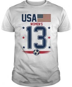 USA Girl Soccer player Tshirt, US 2019 American Team Shirt