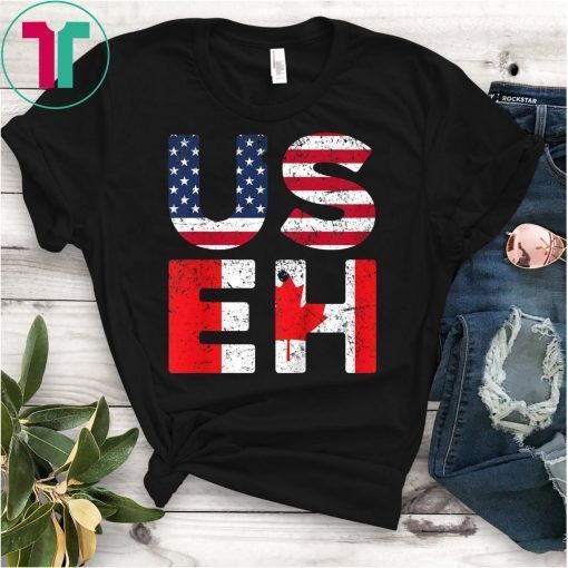 USA Pride US Flag Canada Day USEH Canadian T-Shirt