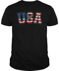 USA T Shirt US Flag Tee Patriodic 4th Of July America Gift Tshirts